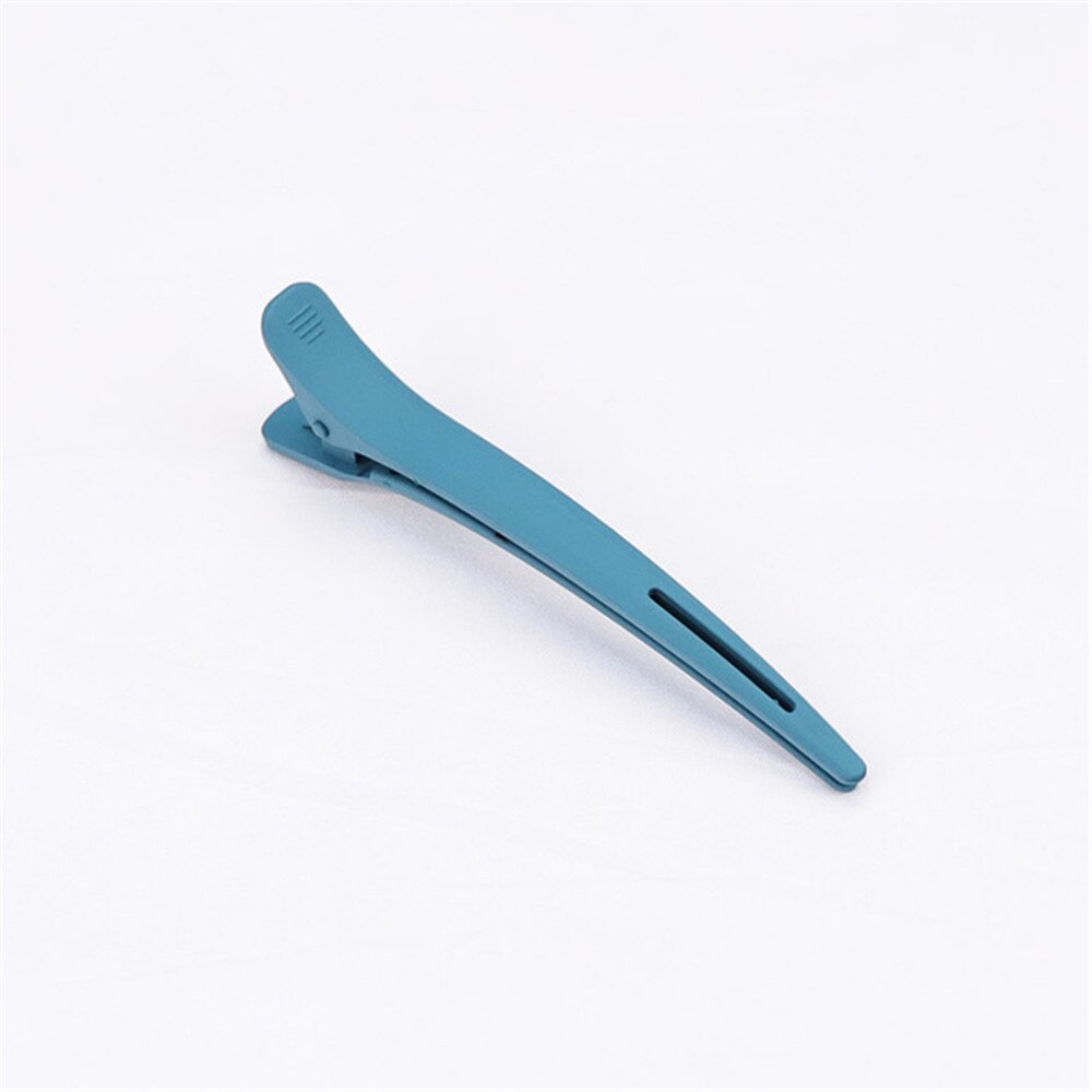 Pinza de pico de pato esmerilado grande, 9 colores opcional, horquilla de plástico a presión para mujeres y niñas, herramientas sencillas de estilismo para el cabello, 1 Uds.: A Peacock Blue