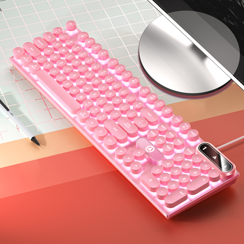 Teclado de oficina con cable USB USB, escritura silenciosa, ergonómico para computadora doméstica/negocios/de escritorio, Compatible con PC/portátil: Natural