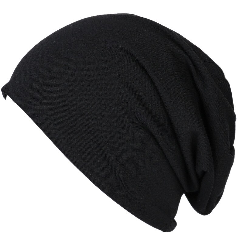 Sombrero de capucha de poliéster de algodón Unisex Color caramelo Primavera, Otoño e Invierno sombrero de pelo capucha de algodón a prueba de viento y transpirable: Black