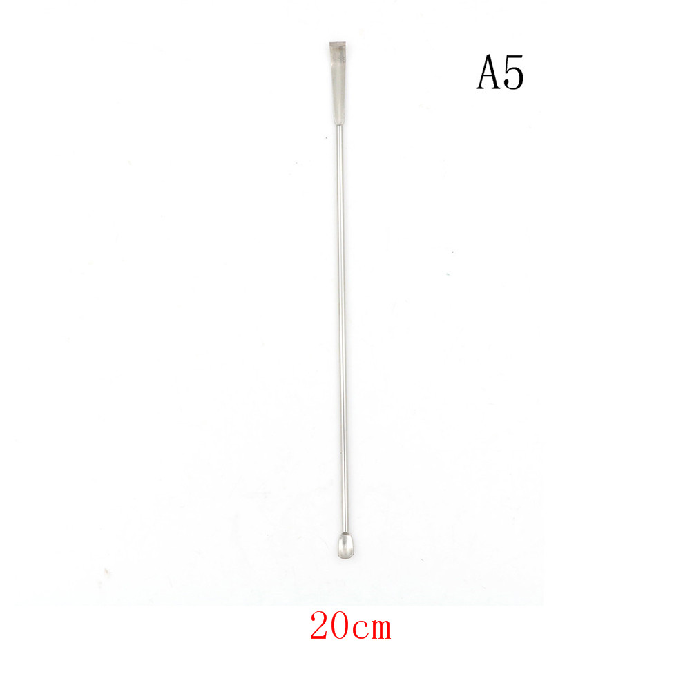 Micro espátula de laboratorio de acero inoxidable, cuchara de medicina en forma de U, cuchara de tubo NMR para farmacia