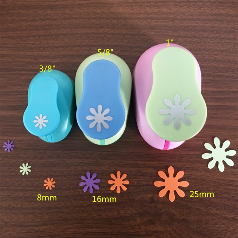 Flowers (3/8",5/8",1",1.5",2",3") Daisy Shaped craft punch Scrapbooking DIY Flower Paper Cutter EVA foam Petal Hole Punches