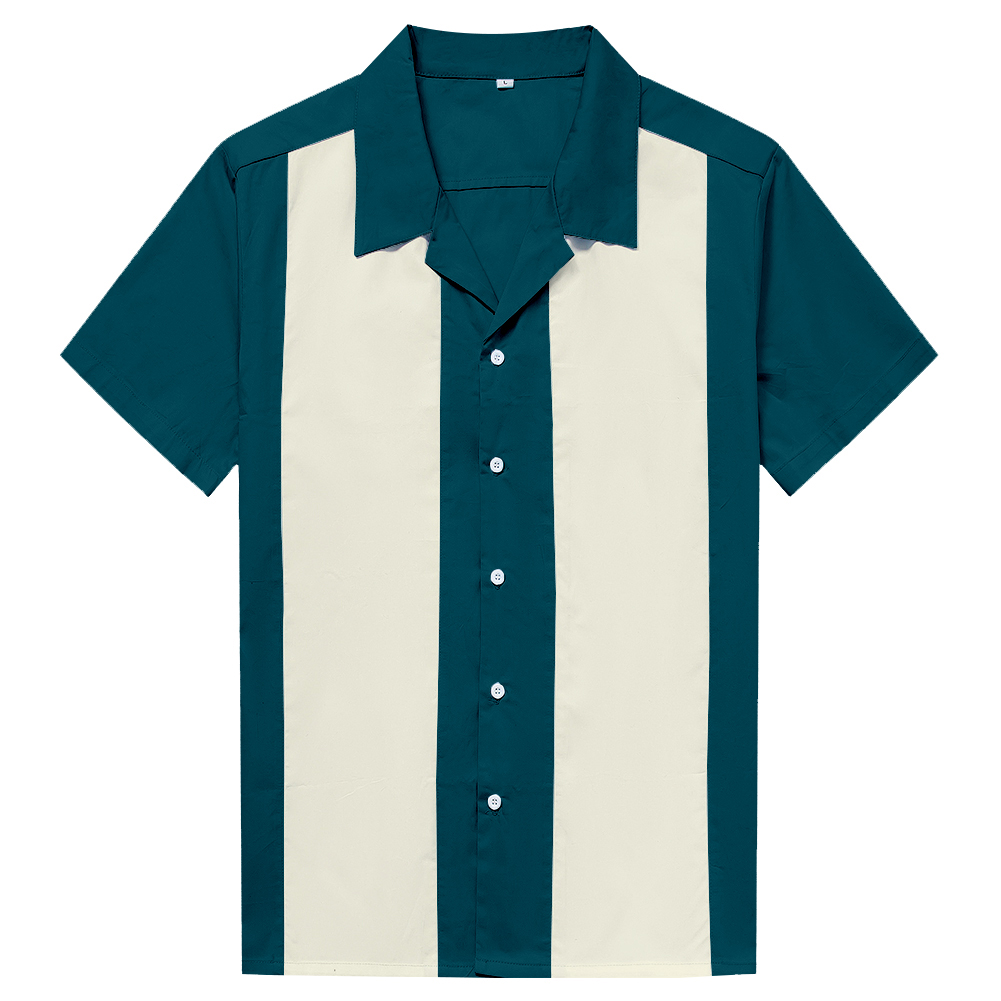 Felsen N rollen Hemden Männer Jahrgang 1950s Rockabilly Hemd Kurzarm Punk Rave Hemd Herren Hüfte hüpfen Nähte Männer hemd UNS größe: TI / L