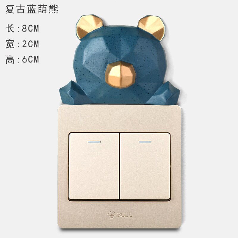 Luxury Wall Lamp Socket Block Switch Sticker Decorative Wall Sticker Border Beautification Protective Cover Home: MULTI