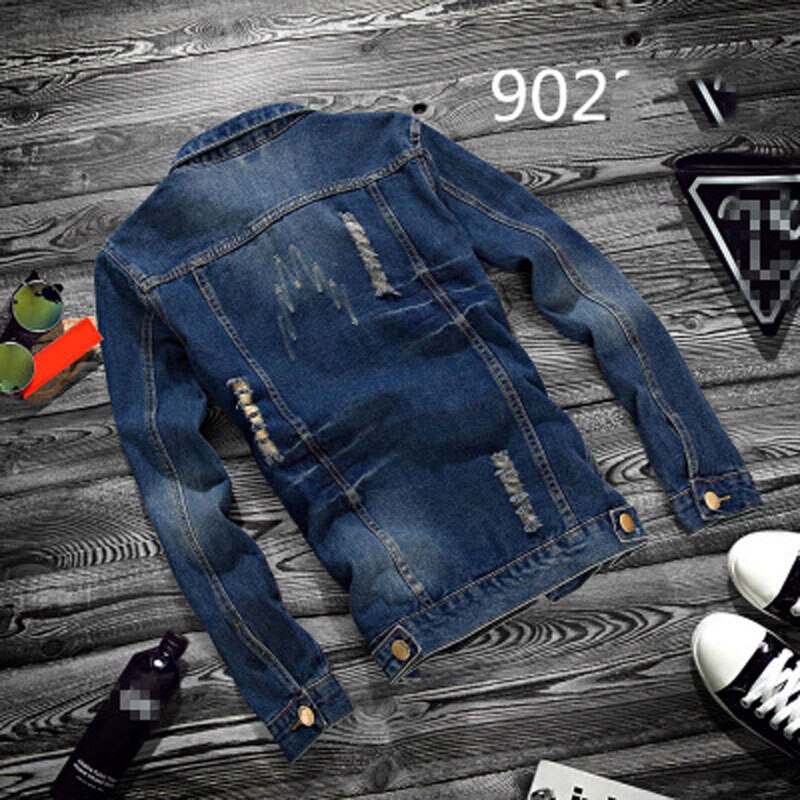 Spring and Autumn Men&#39;s Denim Jacket Korean Slim Denim Clothes Japanese Retro teenagers cowboy Gown Men&#39;s Jacket Short coat
