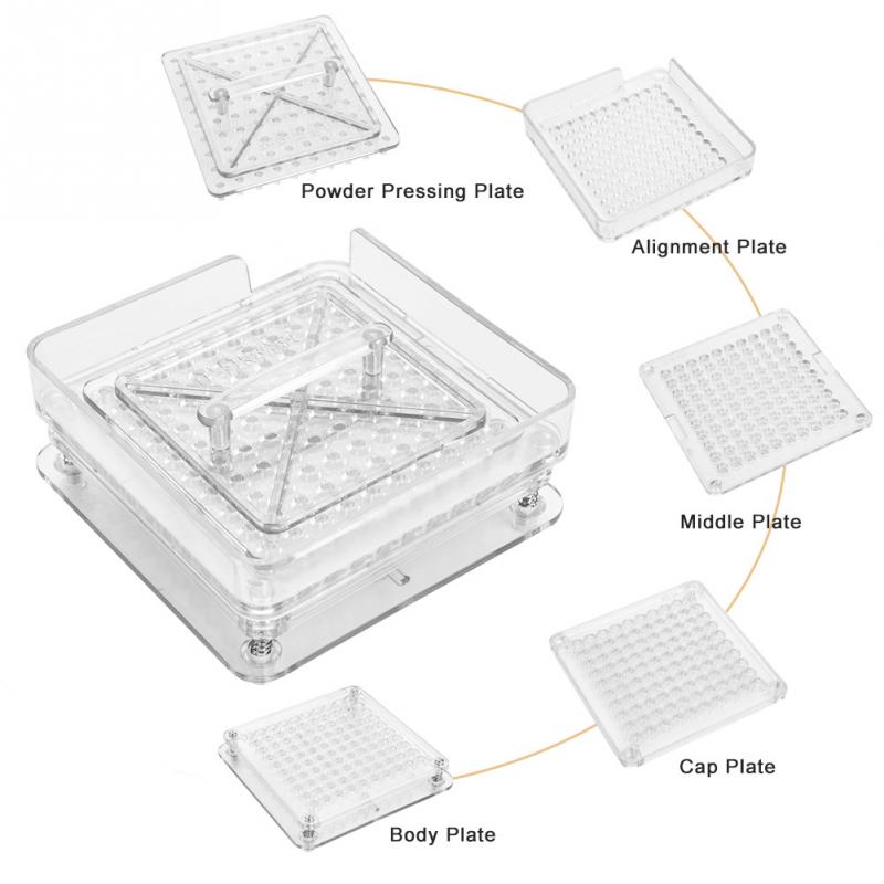 Capsule Filling Manual Machine Empty Capsule Plates 100 Holes Manual Vitamins Powder Pressing Plate Capsules Filling Tool 0#