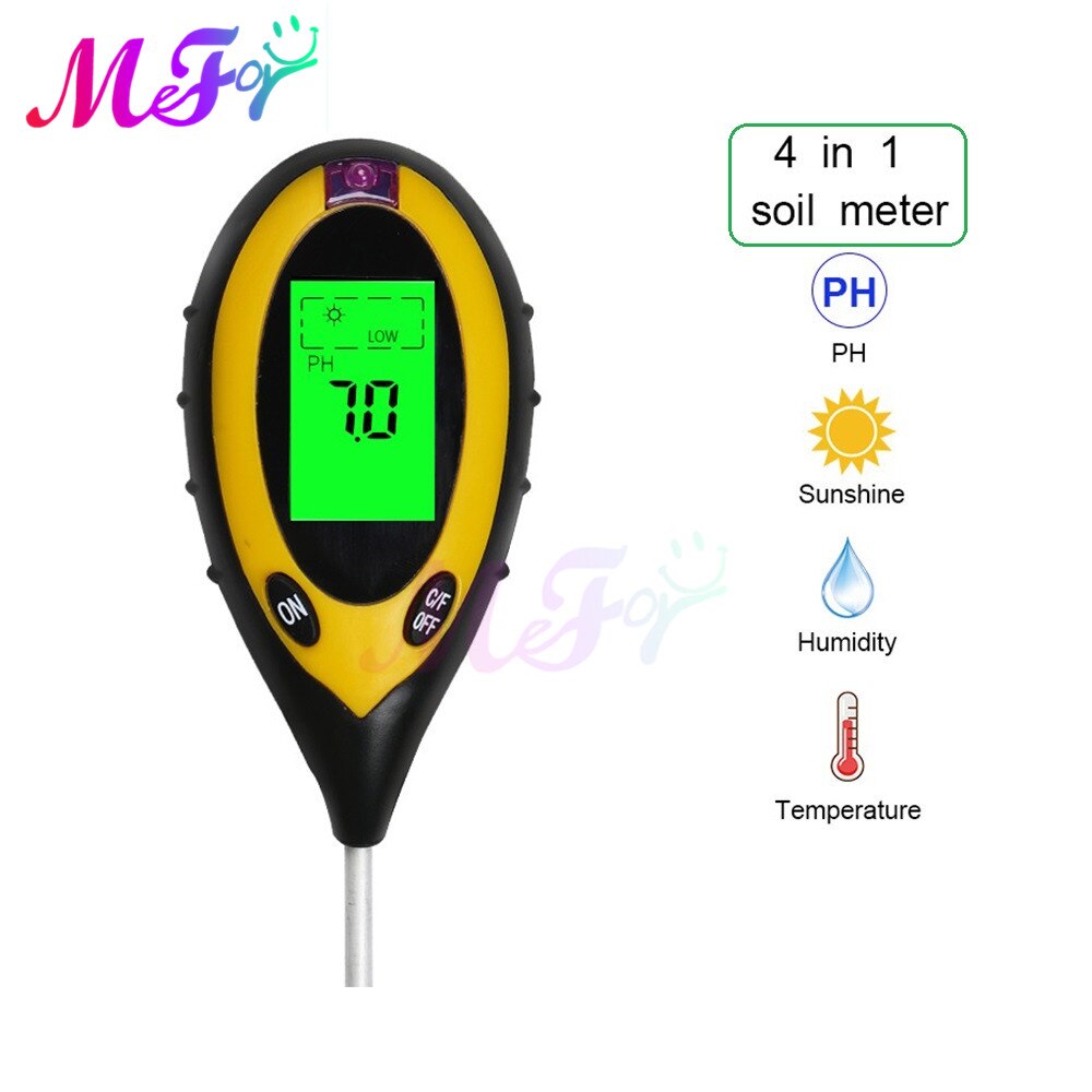 4 In 1 Digital PH Meter Soil Moisture Monitor Temp... – Grandado