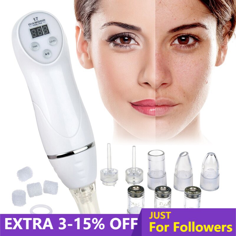 Dissolvant de points noirs visage profond nez nettoyant diamant Peeling dispositif enlèvement de points noirs peau peau diamant Dermabrasion Massage du visage