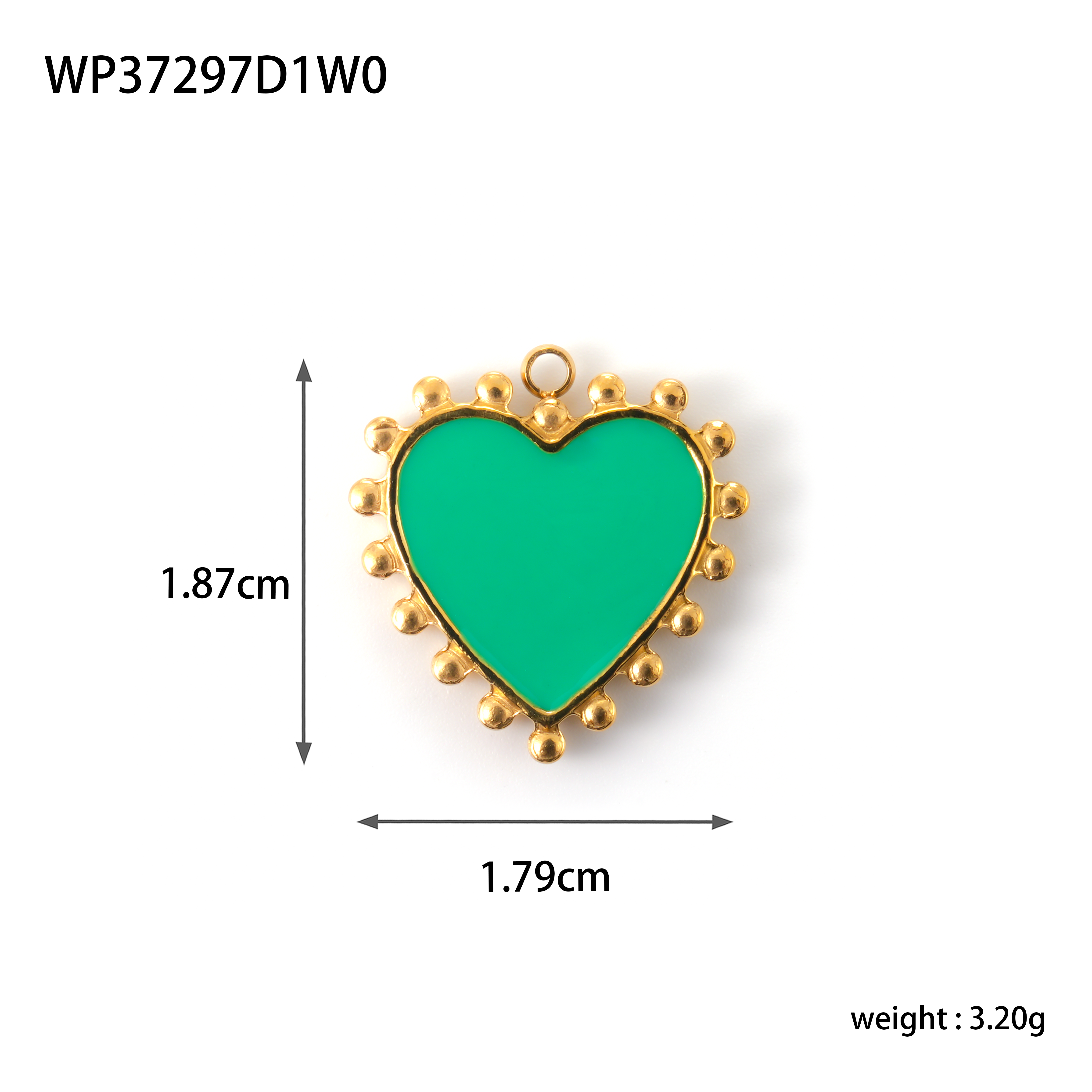 CARLIDANA-Breloques en acier inoxydable plaqué or, pendentif coeur rouge, goutte d'huile, déclaration de connaissance chaude, bijoux à bricoler soi-même pour la Saint-Valentin: Zinc blanc bleu plaqué
