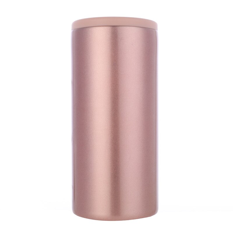 UPORS 12oz maigre canette refroidisseur en acier inoxydable bouteille de bière garde-froid Double paroi isolé vide porte-bouteille barre accessoires: Rose Gold