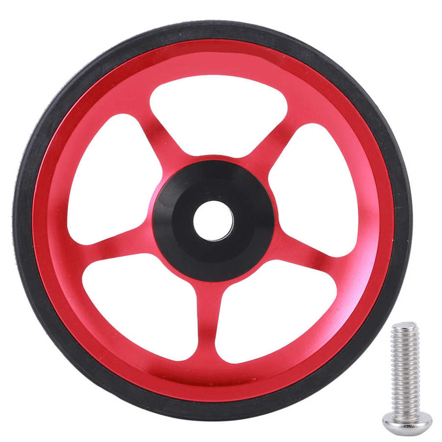 Foldecykel lette hjul easywheel foldecykel legering super lette hjul foldbare cykeldele til brompton: Rød