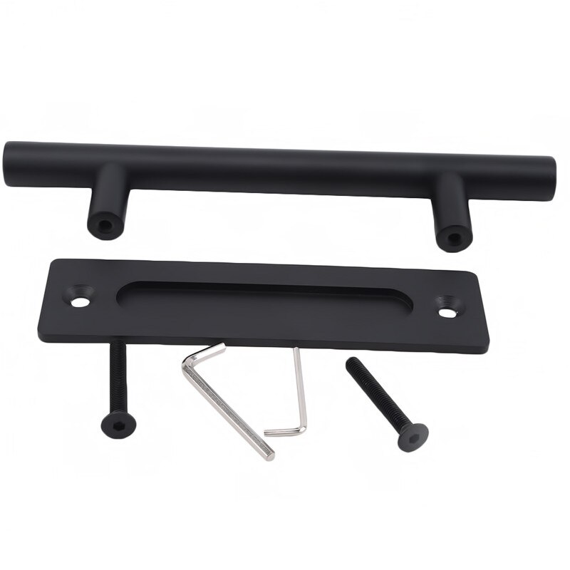 12" Carbon Steel Sliding Barn Door Pull Handle Woo... Grandado