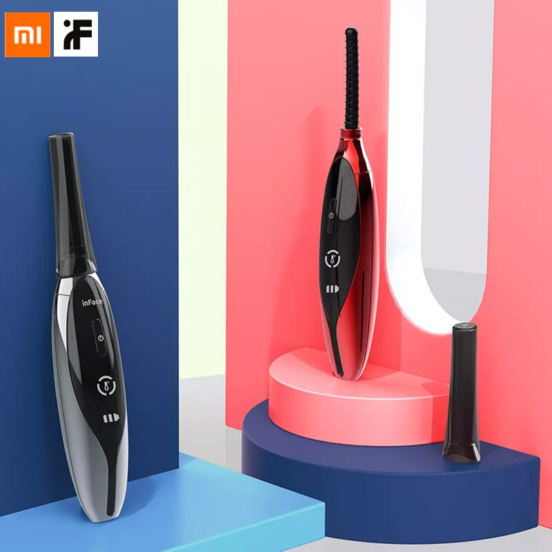 Xiaomi InFace Eyelash Curling Comb Eyelash Curler USB Rechargeable Long Lasting Electric Eyelash Curler Heated Eyelash Brush