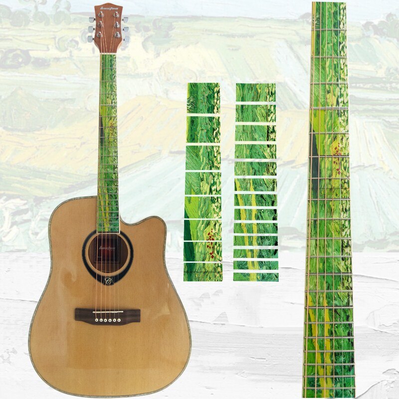 NEUE Gitarre Griffbrett Decals Inlay Aufkleber Gitarre Nacken Kopfplatte Guitarra Bass Ukulele Dünne Aufkleber Guitarra Zubehör: 8