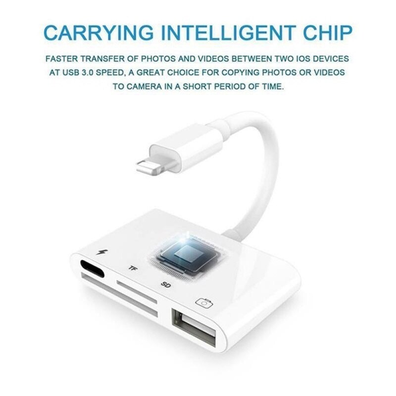 USB OTG Converter SD/TF Card Reader Adapter Lighting Plug Camera Card And Play Ata Converter For IPhone12/11Pro/XsMax/XR IPad