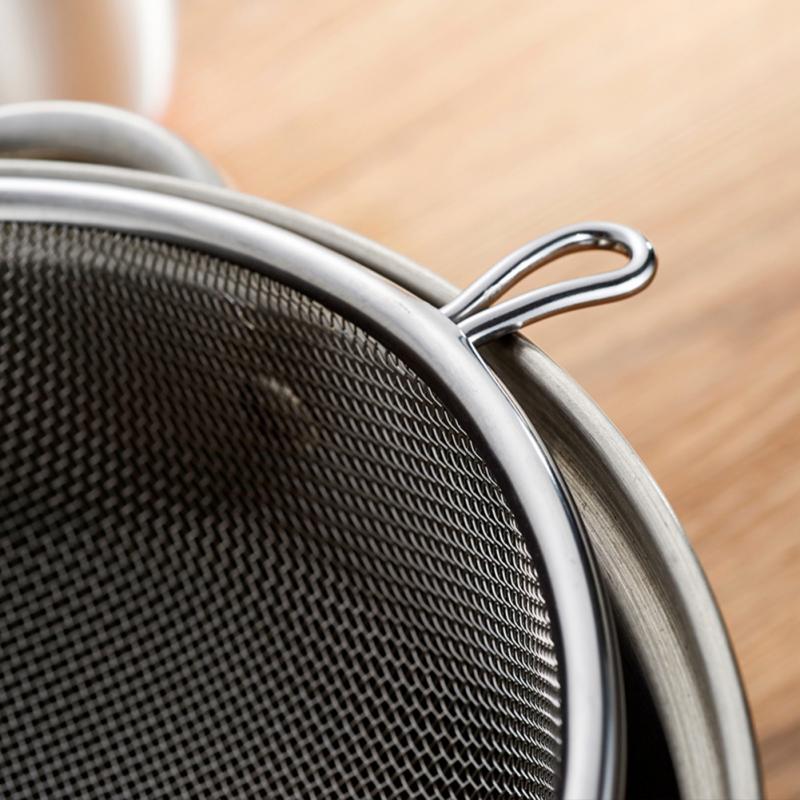 Finmasket sil mel sikt sil dørslag rustfritt stål tråd olje sil kjøkken baking kokeverktøy mat filter