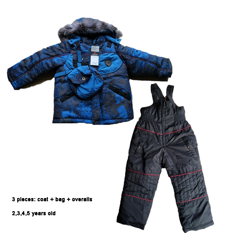 Combinaison de Ski imperméable pour enfants de 2, 3, 4, 5 ans, avec capuche en fourrure polaire, 3 pièces