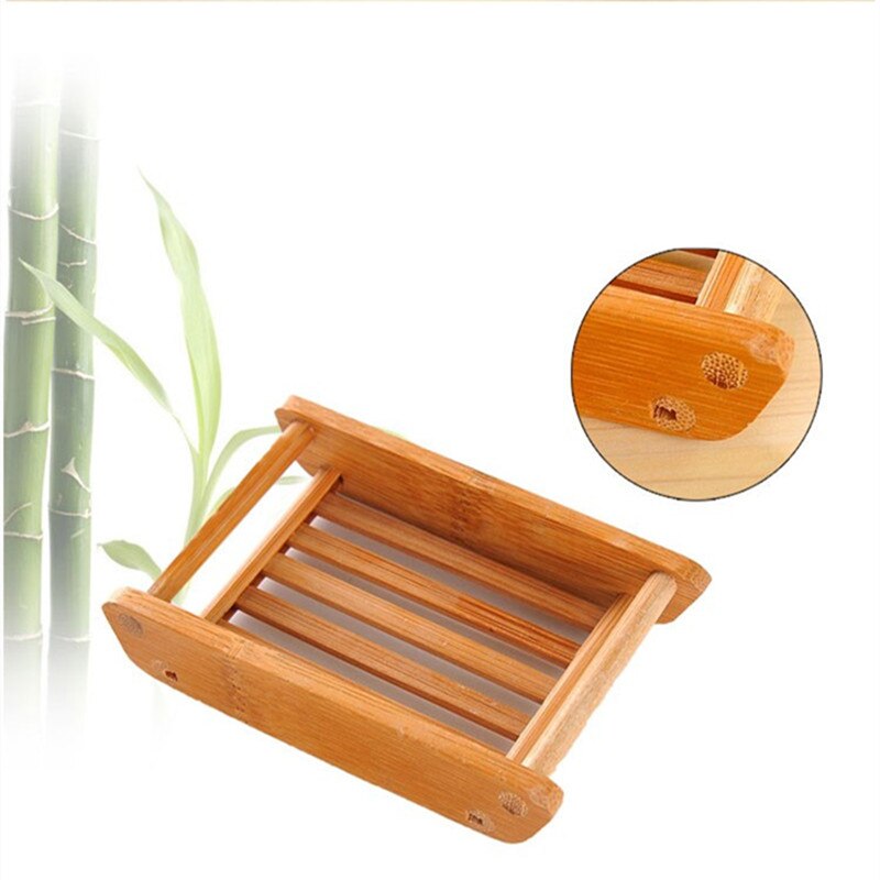 Jabonera de madera para baño, caja de jabón de drenaje Manual de bambú Simple creativa, bandeja de jabón, inodoro, jabonera de madera japonesa