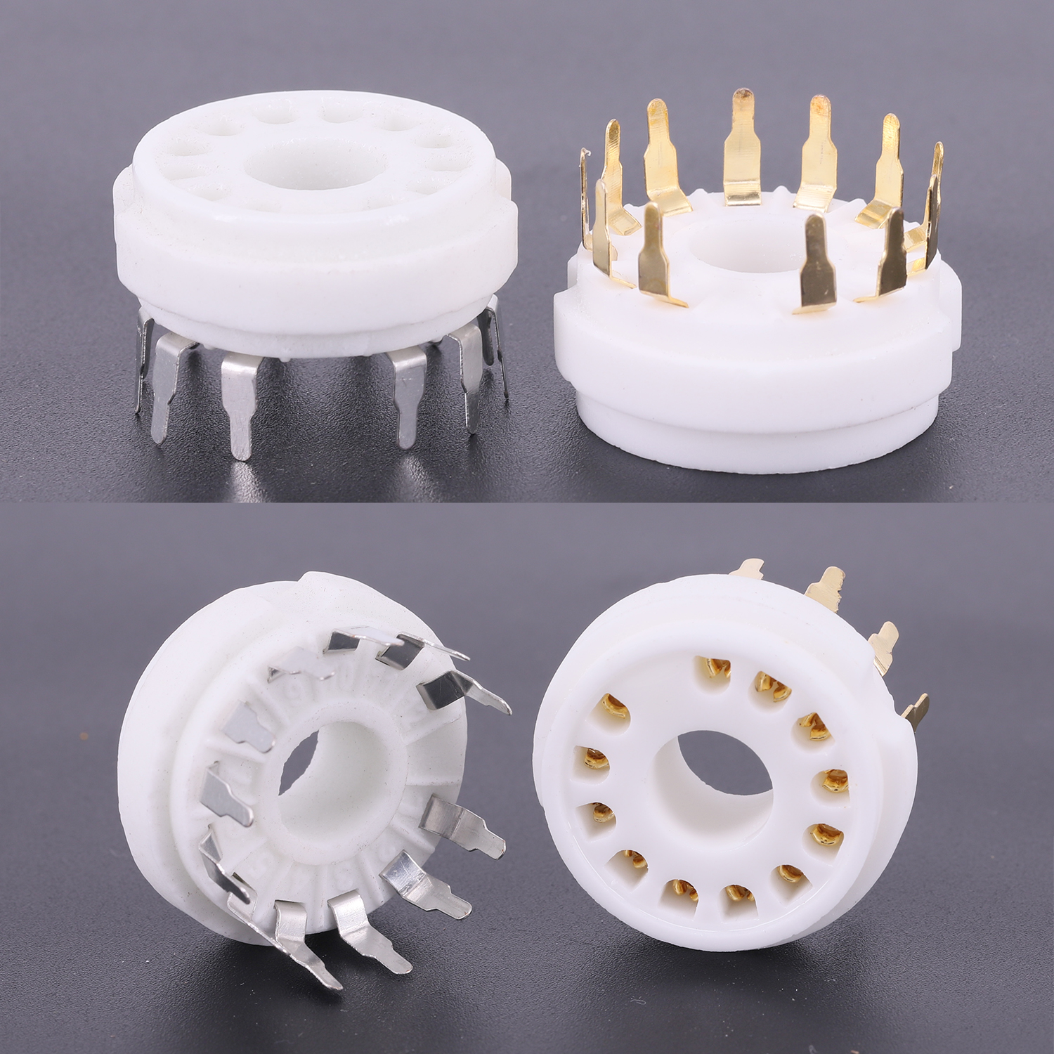 4PCS 12Pin B12C Tube Socket Valve Base Power Lamp ... – Grandado
