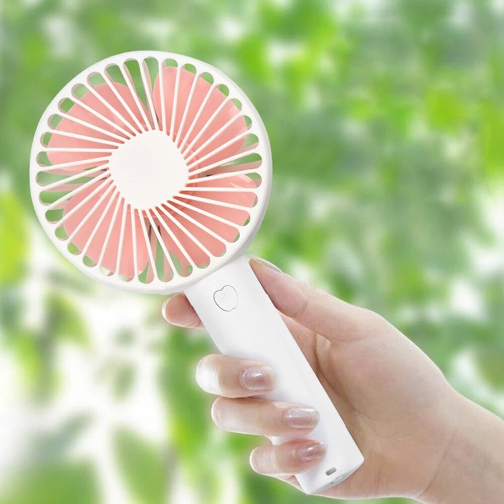 Handheld Usb Mini Fan Wind Power Ultrastille Handig Draagbare Handheld Oplaadbare Leuke Kleine Koelventilator Verstelbare