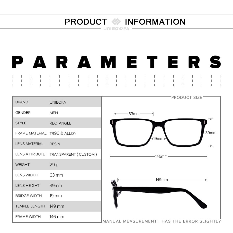 Gafas graduadas magnéticas con Clip para hombre, montura de gafas polarizadas, gafas de óptica para miopía, con imán transparente