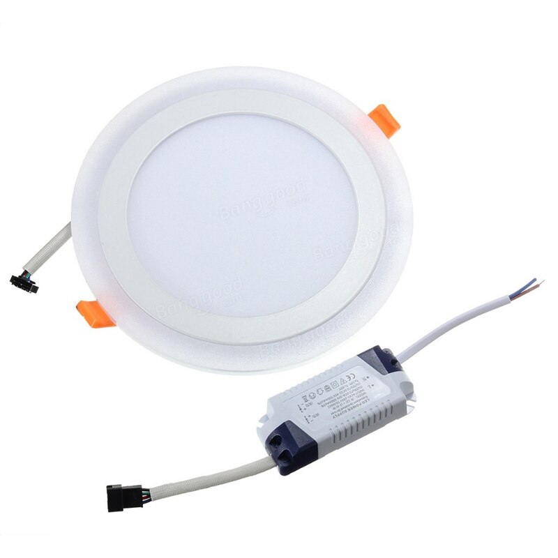Fabrikshvid + rgb led panellys og fjernbetjening 6w/9w/16w/24w forsænket led loft downlight akryl panel lam