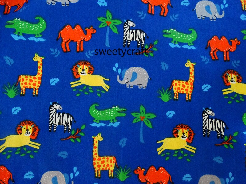 160 x 50cm cartoon dieren bedrukte katoenen stof diy tissue patchwork telas naaien baby speelgoed beddengoed quilt tecido de doek tilda