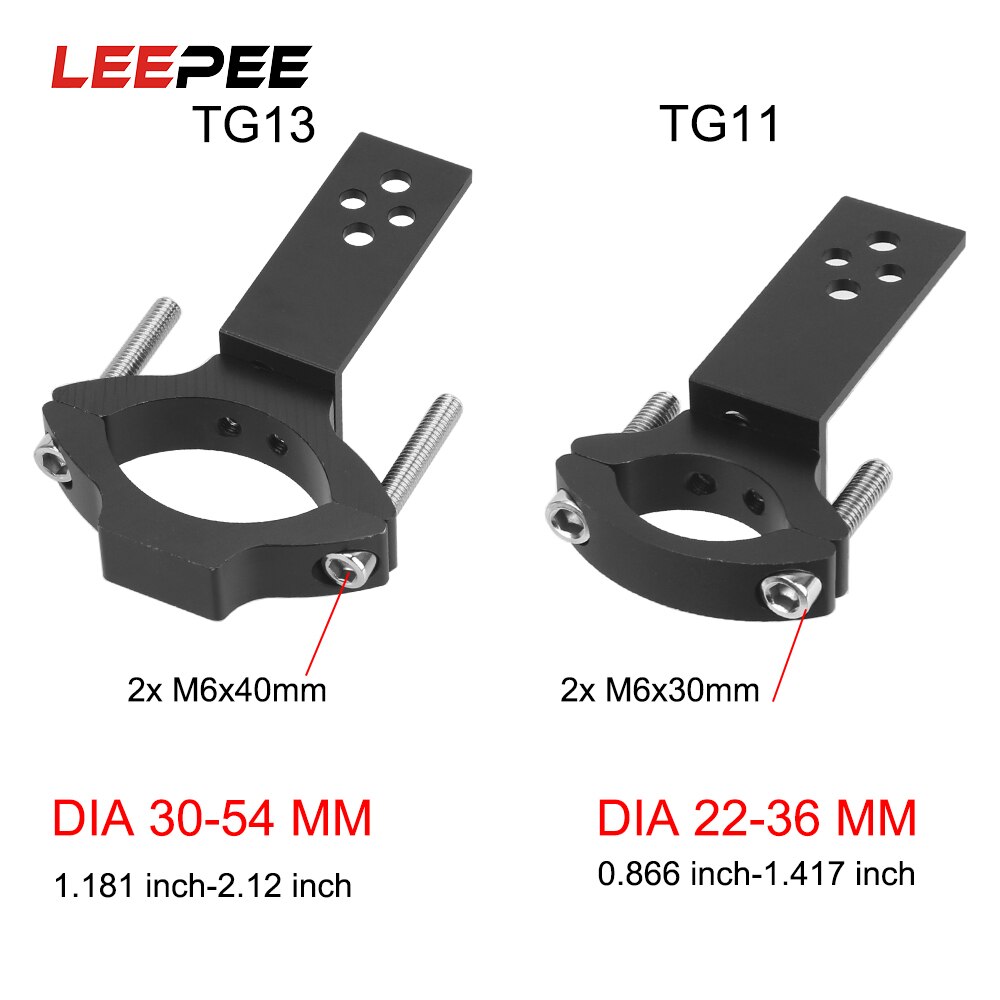 LEEPEE – support de projecteur à pince réglable TG11/TG13, montage universel, accessoires de moto