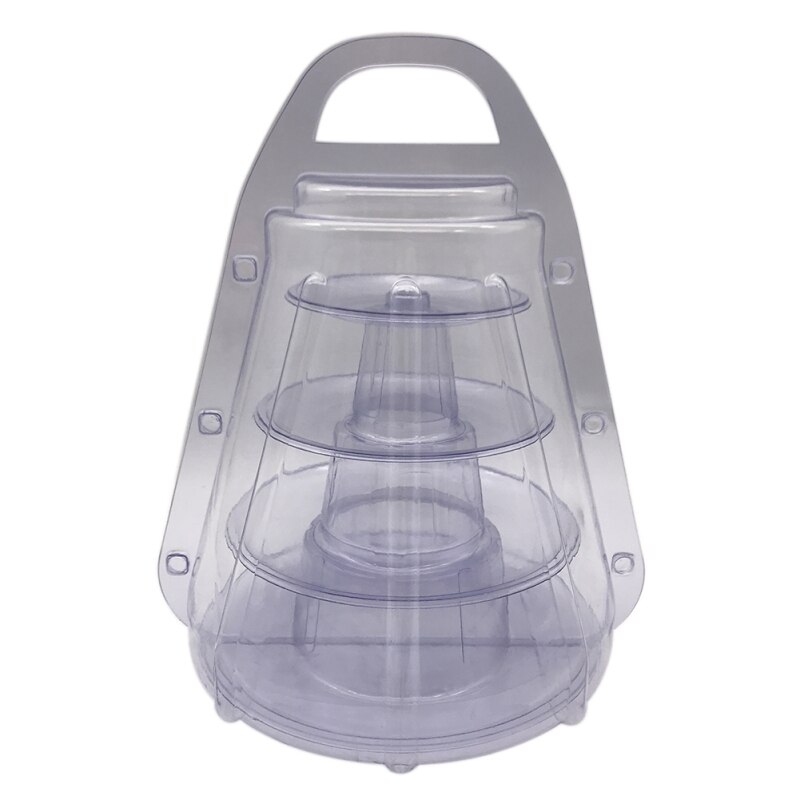 4/6 Tiers Macaron Display Stand Cupcake Tower Rack Cake Stands PVC Tray For Wedding Birthday Cake Decorating Tools Bakeware: B