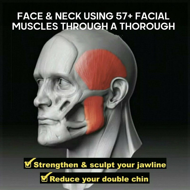 Kaak Exerciser Facial Gezicht Hals Exerciser Definiëren Uw Kaaklijn Slank En Toon Uw Gezicht Helpt Verminderen Stress En Hunkeren Tk