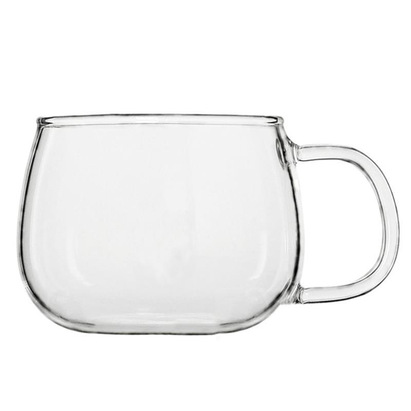 Gjennomsiktig glass tekopp klassisk varmebestandig glass kopp glass te krus glass kaffekrus med lokk drikkeutstyr: 1