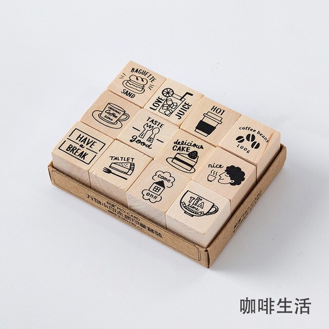 Vintage Kat Beer Panda Dier Leven Stempel Diy Houten Stempels Voor Scrapbooking Briefpapier Scrapbooking Standaard Stempel: 6