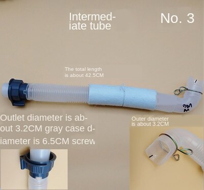 Washing Machine Origional Product in Drainage Pipe Overflow Tube Bottom in Connection Tube Inlet Tube Accessories: Clear