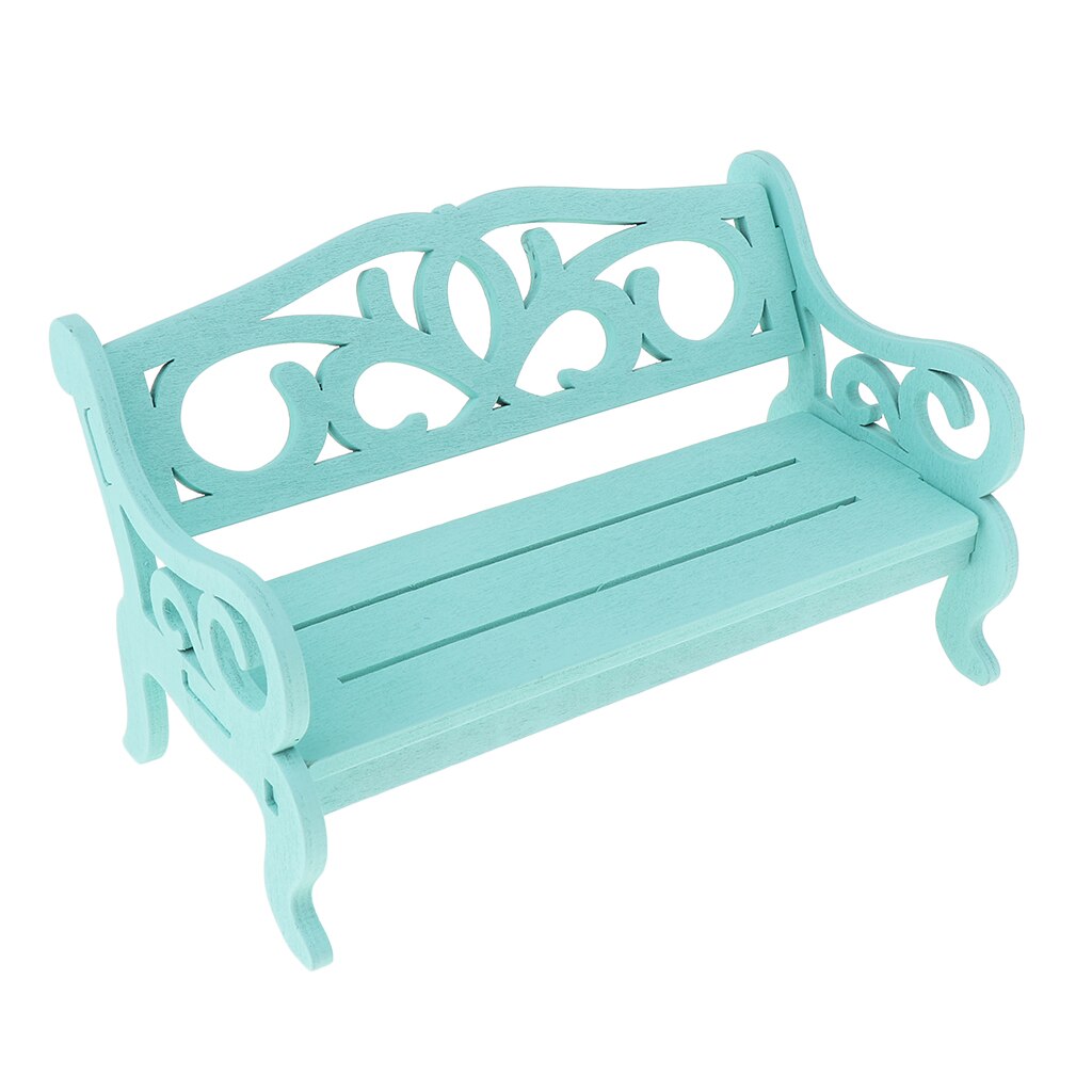 1/6 Fata bambola Giardino Intagliato Panchina Mobili per Blythe Verde