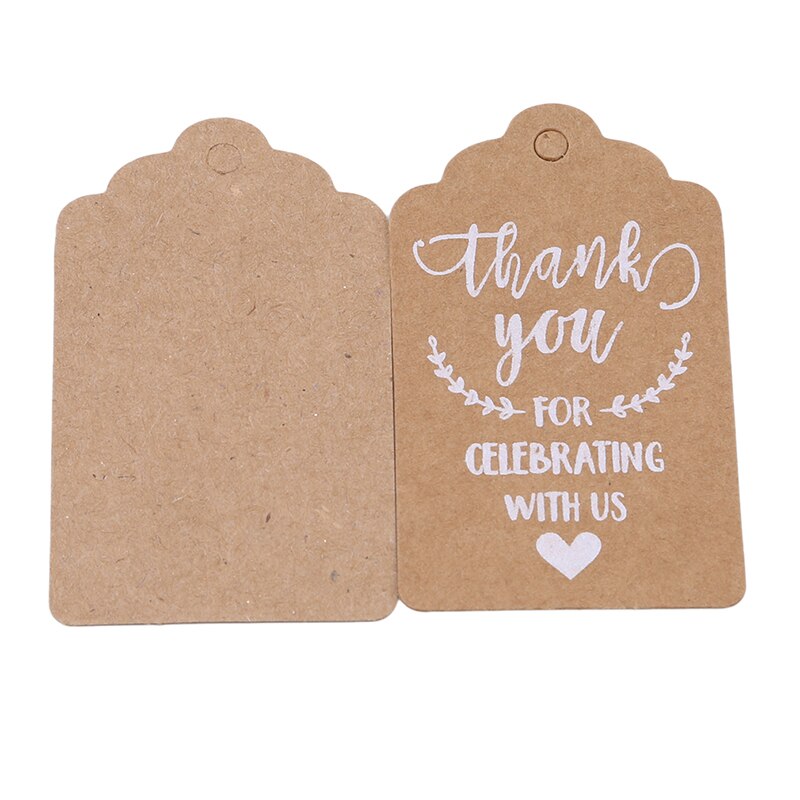 50 stks/pak Trouwkaarten Kraftpapier Card Bruiloft Aankondiging Party Kaart Liefde Dank U Kaarten Uitnodiging Tag Ambachten