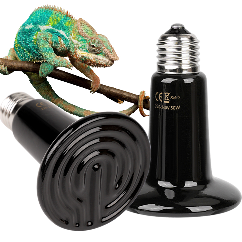 1 Stücke 75mm/45mm Reptil Haustier Keramik Heizlampe Kein Licht Ferninfrarot Heizlampe Schildkröte Schlange Eidechse Haustier KüKen Lampe 220-240v