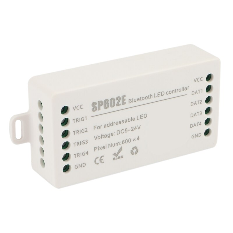 SP602E 4 Ch Signaal WS2812B Muziek Controller Ingebouwde Microfoon WS2811 WS2815 Led Light Strip Bluetooth App DC5V-24V