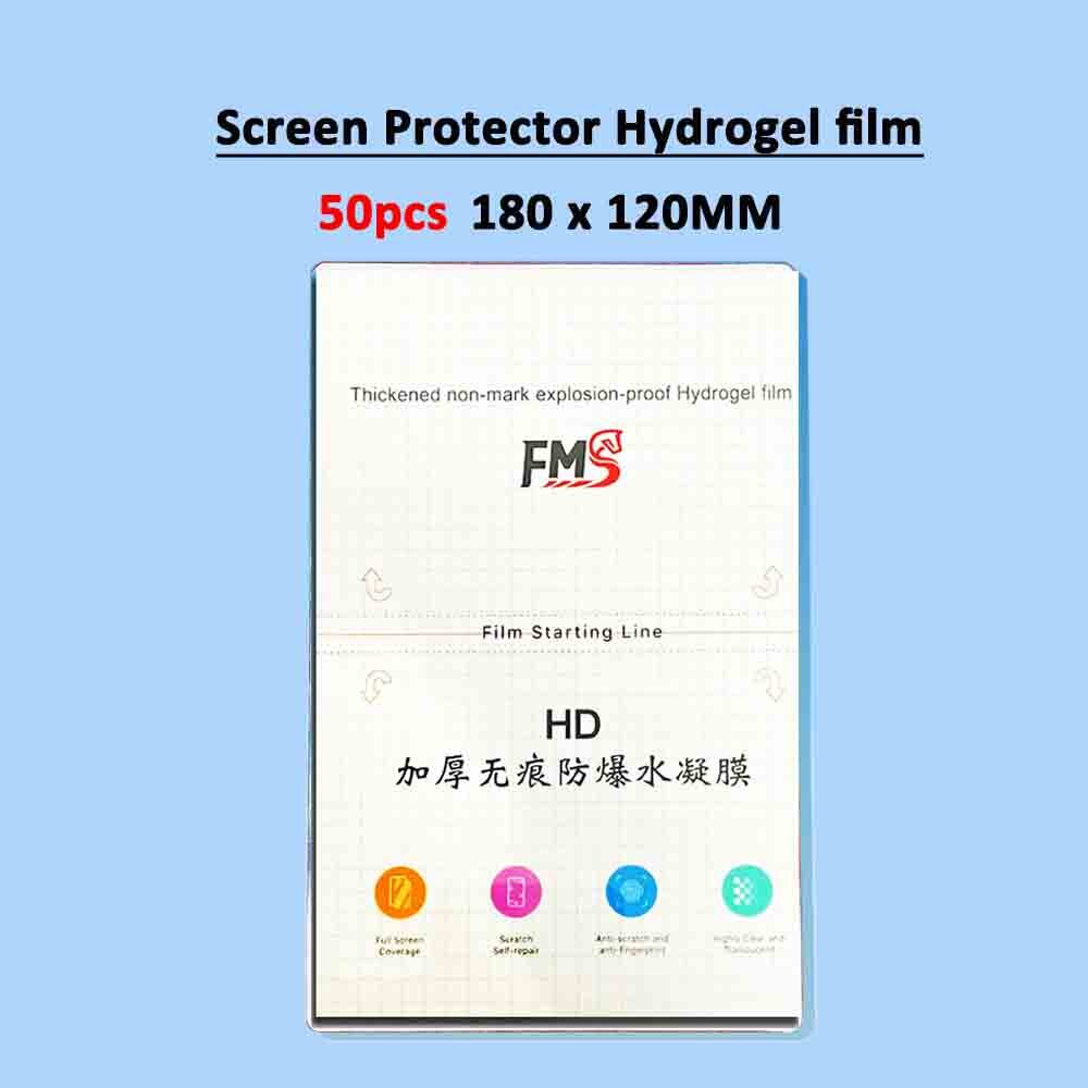 50Pcs Mixed Back Sticker for Hydrogel Film Cutting Machine Plotter Sheet Cut HD Clear Privacy Hydraulic Membrane: 50Pcs Thickness Film