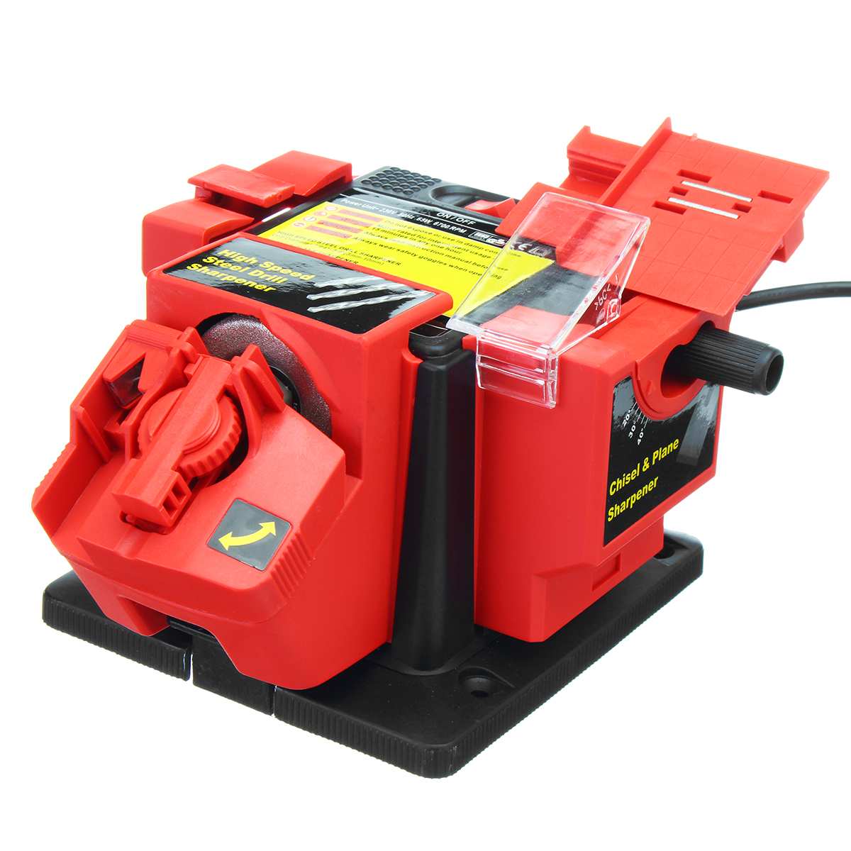 Boorpuntenslijper, multifunctionele boor slijpmachine met 3 slijphouders, draagbaar boorslijpgereedschap voor gehard staalcarbide twist kobalt