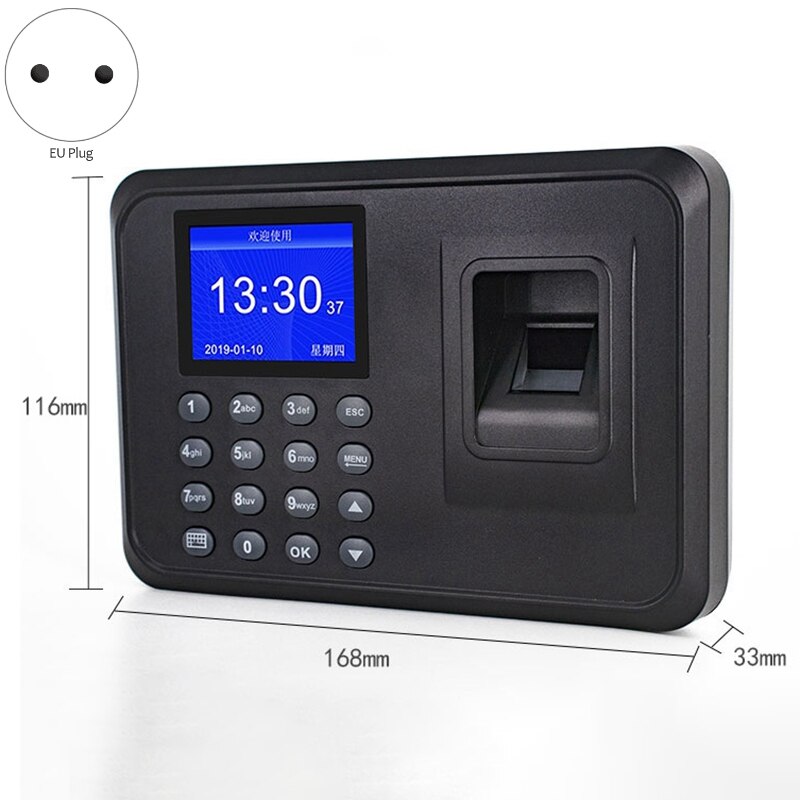 Biometrisk fremmøde system fingeraftrykslæser tidsur medarbejderstyring maskine adgangskontrol pendling stansekortmaskine e