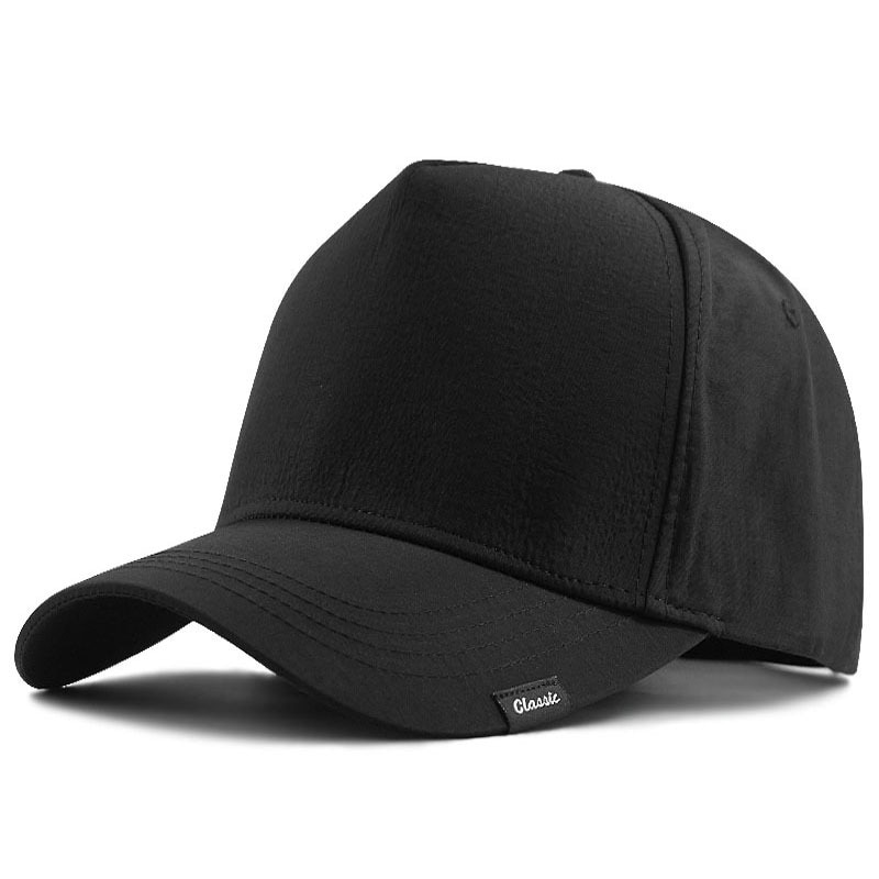 Mannen Baseball Cap Big Head Oversize Hoed Sneldrogende Cap Volwassen Grote Size Zon Cap Outdoor Wandelen Vissen hoed 56-60Cm 61-68Cm: polyester black / 56-60cm