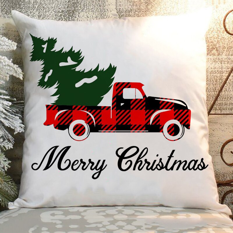 Kerst Kussenhoes 45*45 Kussensloop Sofa Kussens Kussenslopen Film Kijken Kussenslopen Home Decor Feestdagen: Z21091-DCCWH-M
