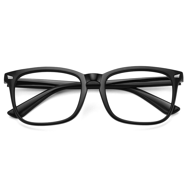 Blue Light Blocking Glasses, Anti Eye Strain Headache (Sleep Better),Computer Glasses UV400 Transparent Lens: C1 Black Clear