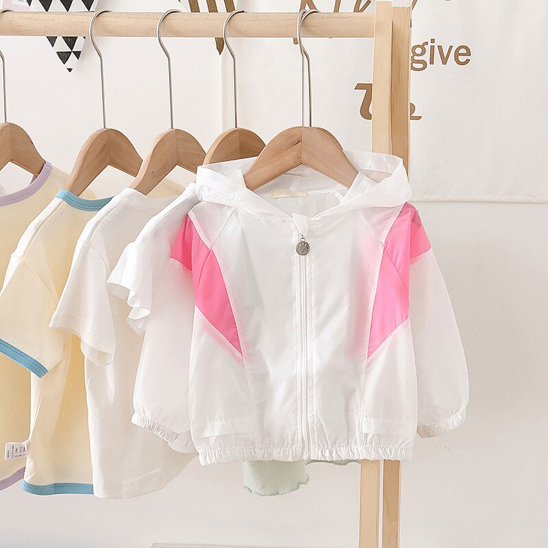 Manteau imperméable au soleil pour bébés garçons filles | Manteau de protection contre le soleil, léger et respirant, pour enfants, vestes de climatisation pour enfants