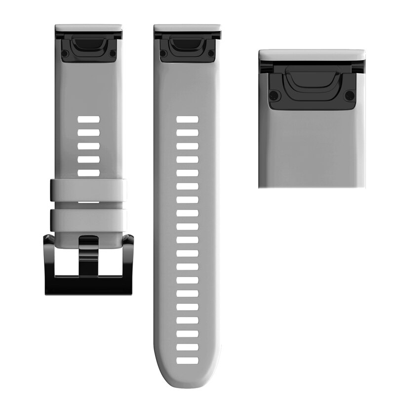 22 26mm Silicone Watchband Strap For Garmin Fenix 7X 6X 6 7 EPIX Gen 2 Easyfit Wristband Fenix 5X 5 955 965 Tactix 7 Smartwatch: XL / Brown