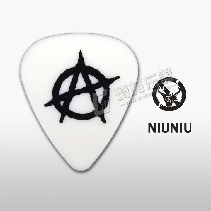 Púa de guitarra Punk de forma estándar, mediador de púas 1,0mm, 1/pieza