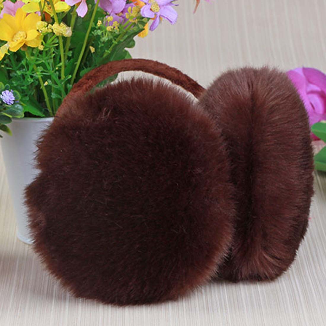Winter Earmuffs Warmth Plush Warm Ears Ear Muff Men's and Women's Outdoor Ear Bag Imitation Rabbit Hair Cute Ear Muffs: coffee