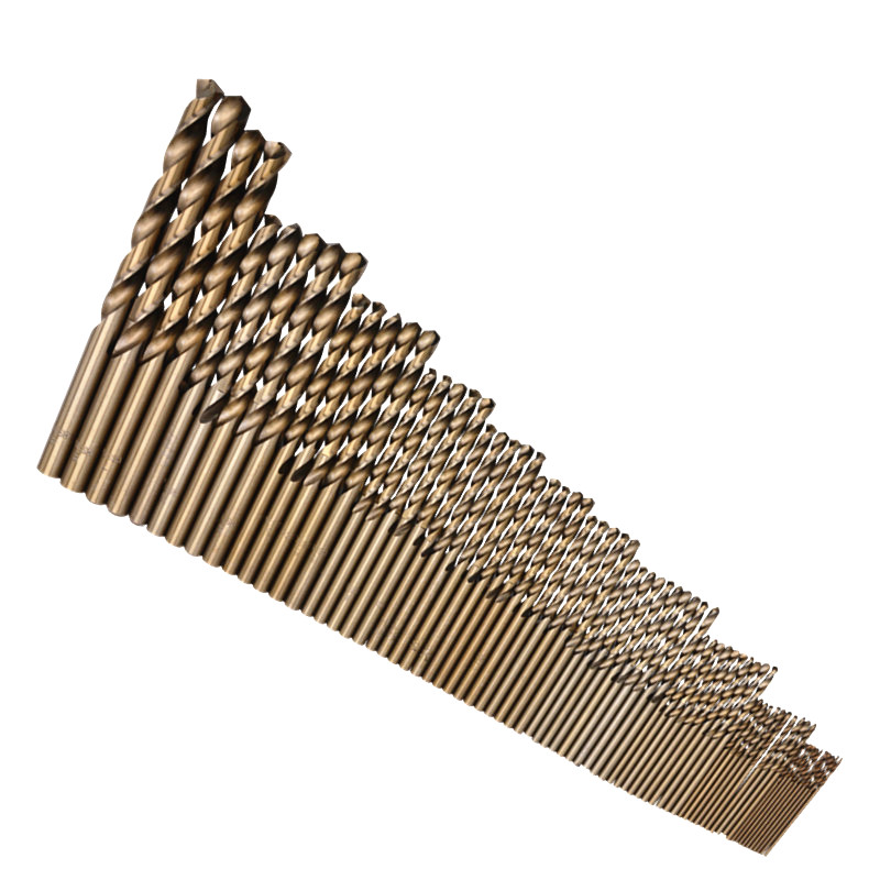 74 pièces 1-8mm M35 HSS-CO foret hélicoïdal au Cobalt haute vitesse en acier foret à métal coupe-trou pour l'acier inoxydable