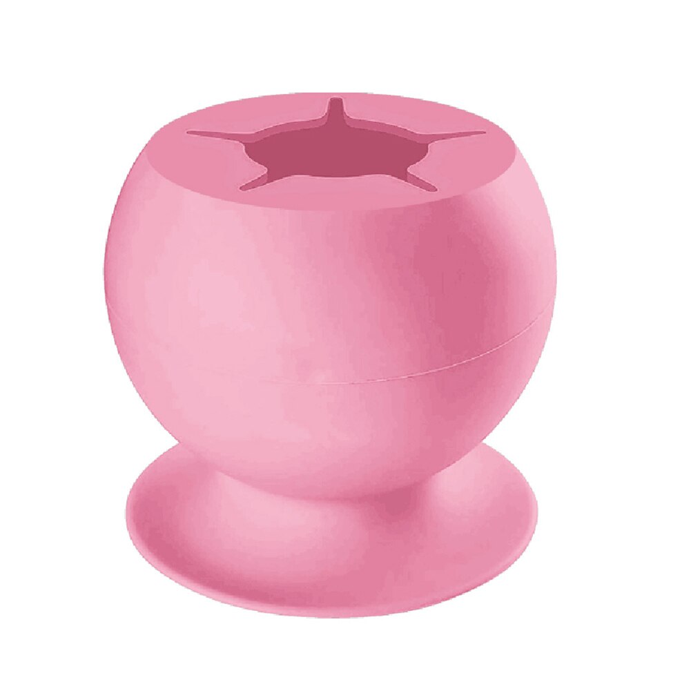 Cubo de basura Manual con ventosa de silicona, manualidades, piezas de chatarra de costura, colección de cajas de almacenamiento de residuos, ayudante para escritorio del hogar: 	Pink