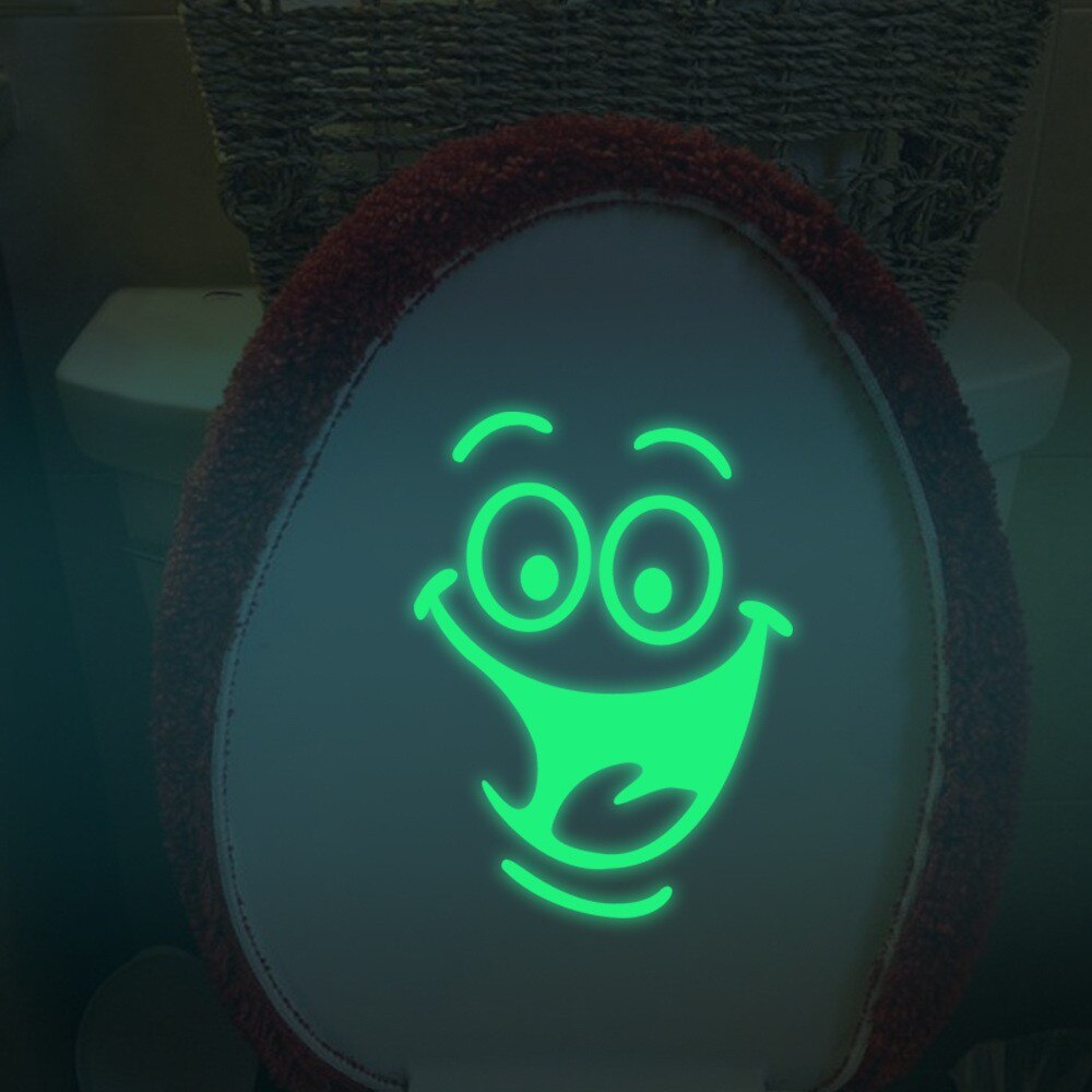 Badkamer Lichtgevende Wc Stickers WC Decal Fluorescerende Muur Sticker Grappige Cartoon Sticker Glow in Dark Deur Desk Decoratie: C