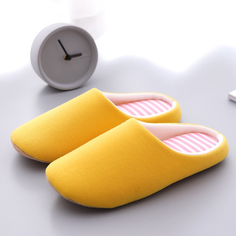 Women Classic Slippers Winter Warm Shoes Flip Flop Comfortable Wedding Shoes All-match Guest Slippers Loafer Shoes: YELLOW / L